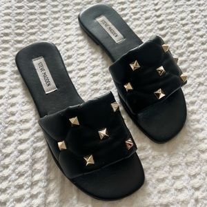 Steve Madden Quilted Stud Slides